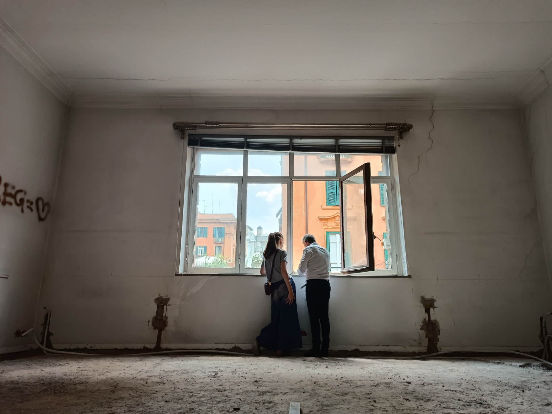 Sopralluogo sulle preesistenti finestre del salone