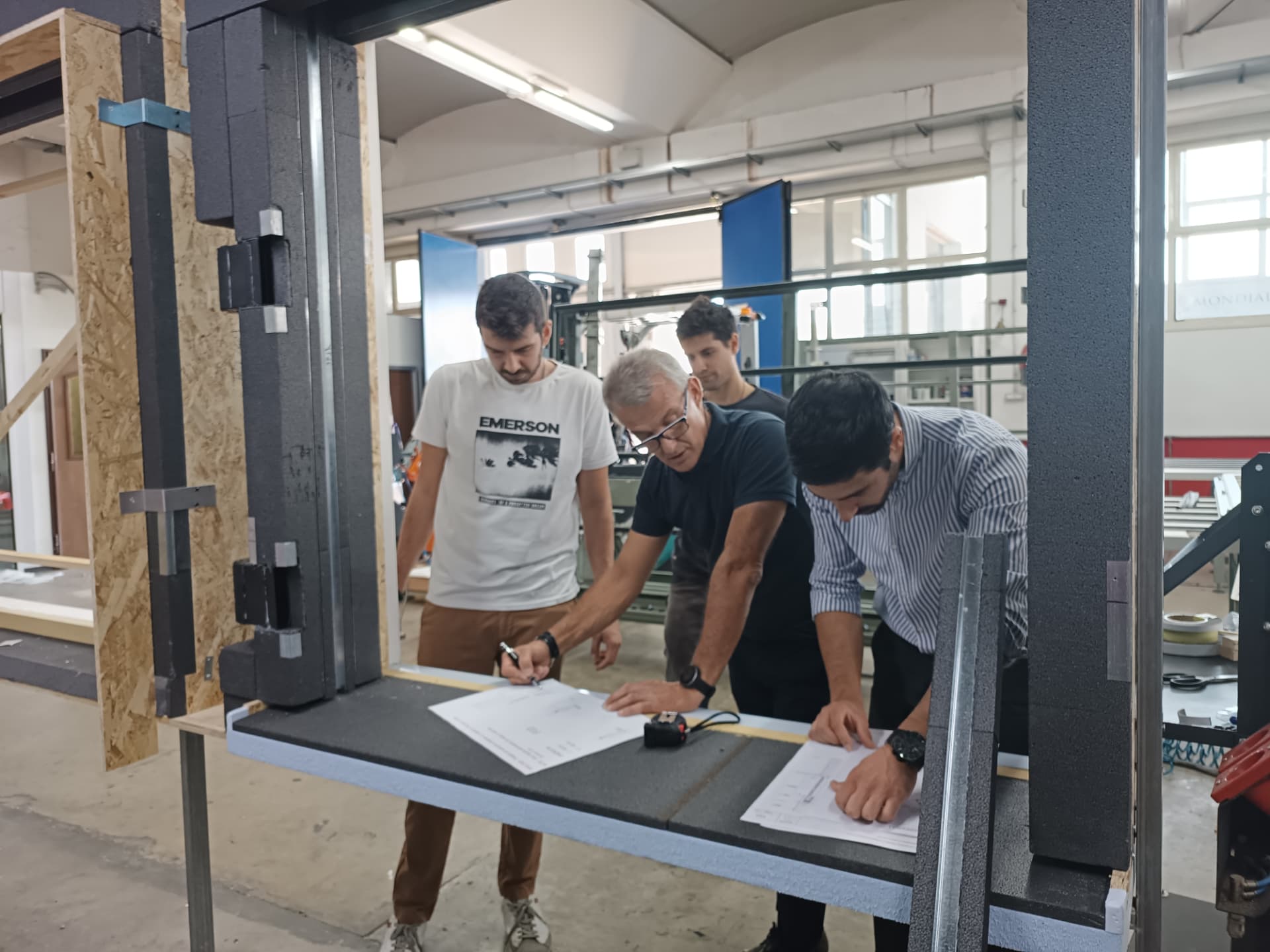 Studio del nodo costruttivo in officina