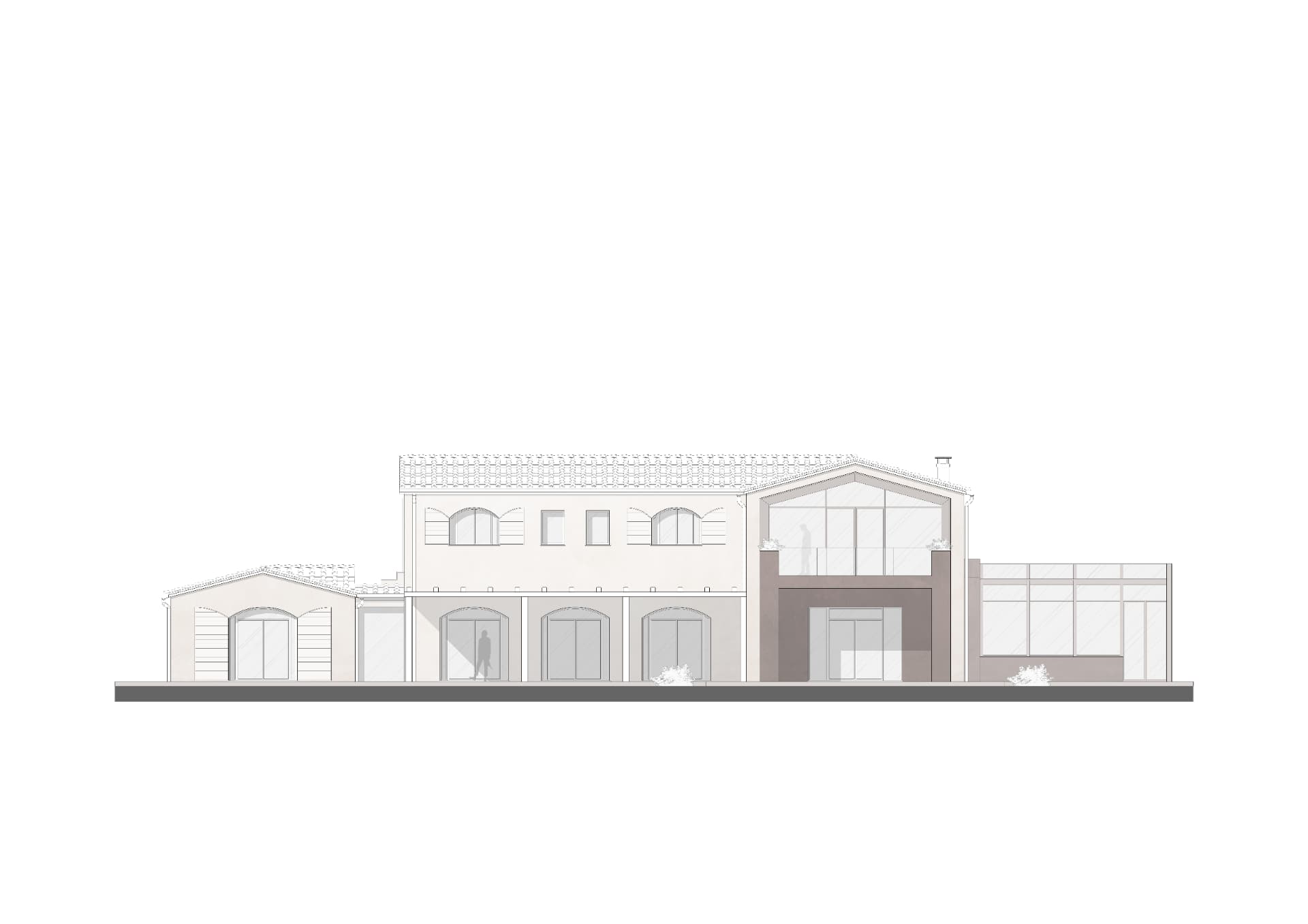 Prospetto di progetto del casale