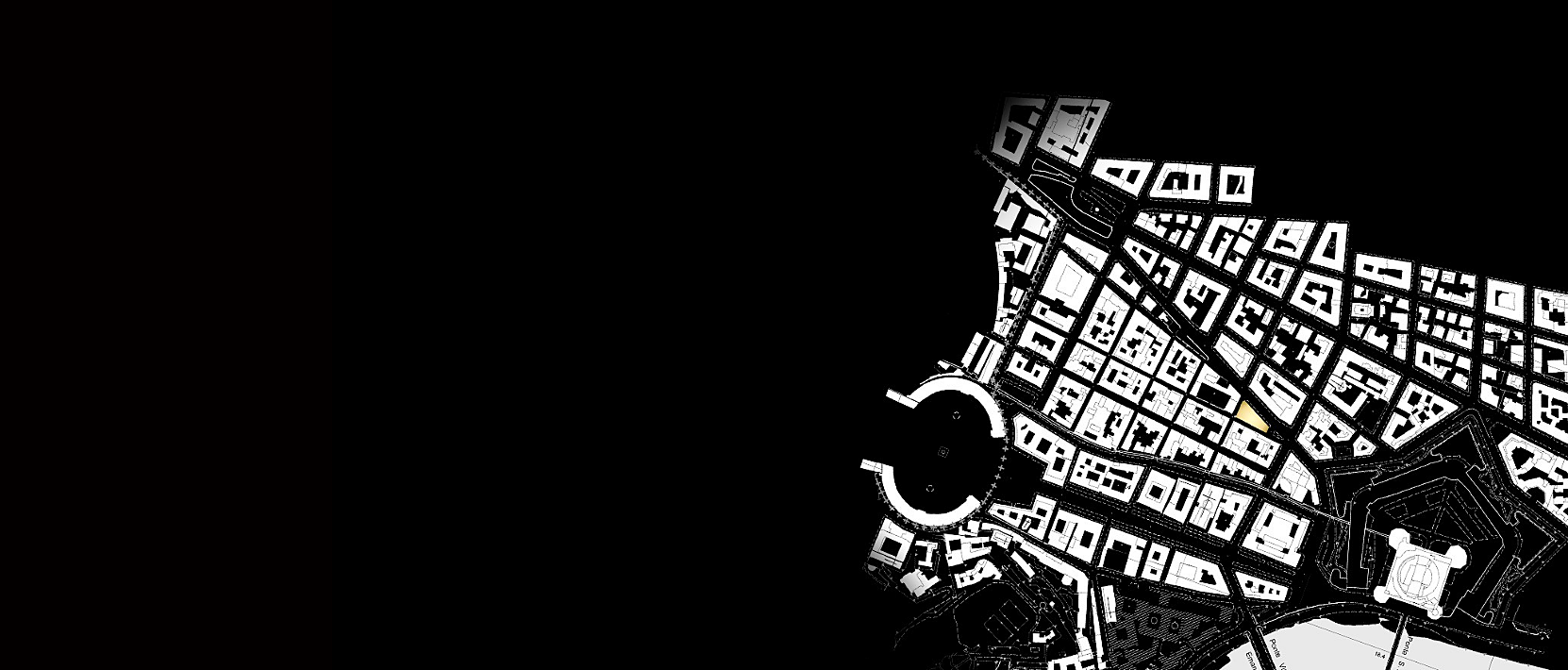 Planimetria del quartiere Prati a Roma con la posizione dell'Atelier Mondial Infissi evidenziata